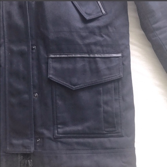 ♥️The Kooples| Navy Military Cargo Parka - UK sz 2 - Picture 6 of 10